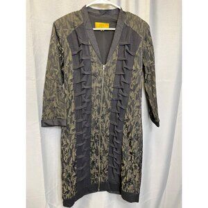 Nicole Miller SKU 7663 Camo Print Zip Front dress Size 10